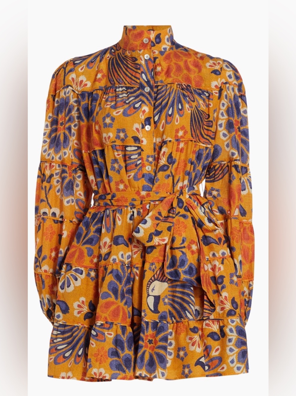 FARM Rio Pineapple Flowers Yellow Minidress - Picture 6 of 13